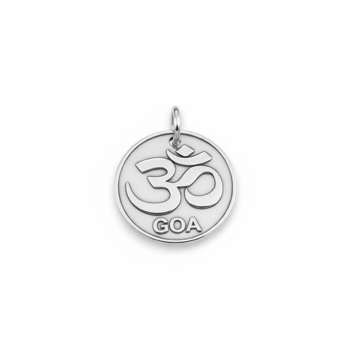 Om Symbol Dog Tag | Custom Engraved Spiritual Pet ID, alternate angle