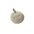 The Eternal Bond Token | Artisan Minimalist Pet ID & Custom Dog Tag, front view