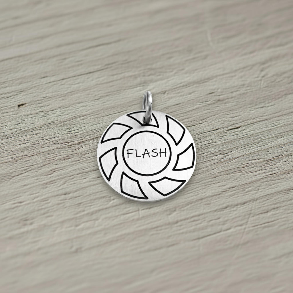 Motion Dog Tag | Custom Engraved Pet ID Collar Charm, additional detail