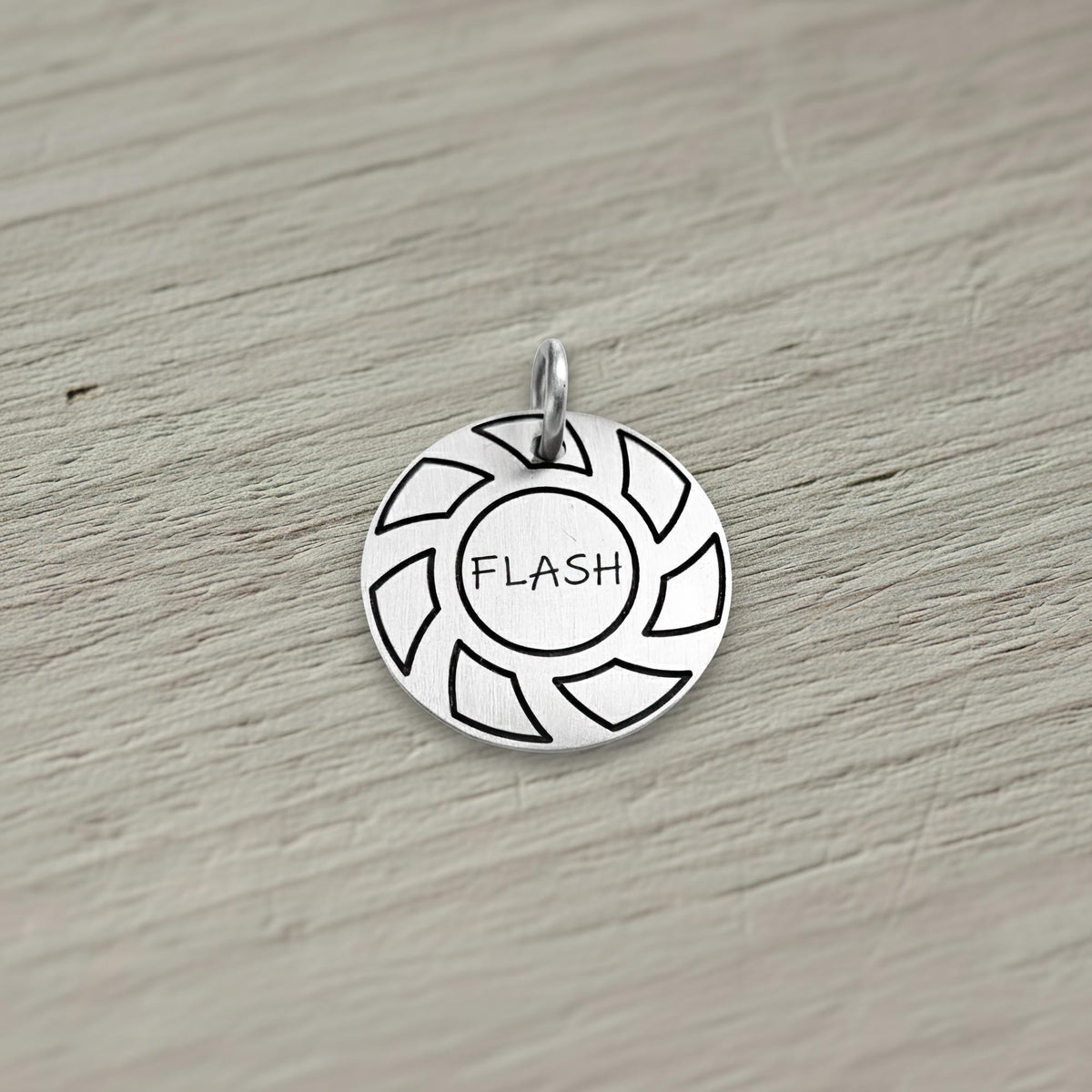 Motion Dog Tag | Custom Engraved Pet ID Collar Charm, additional detail
