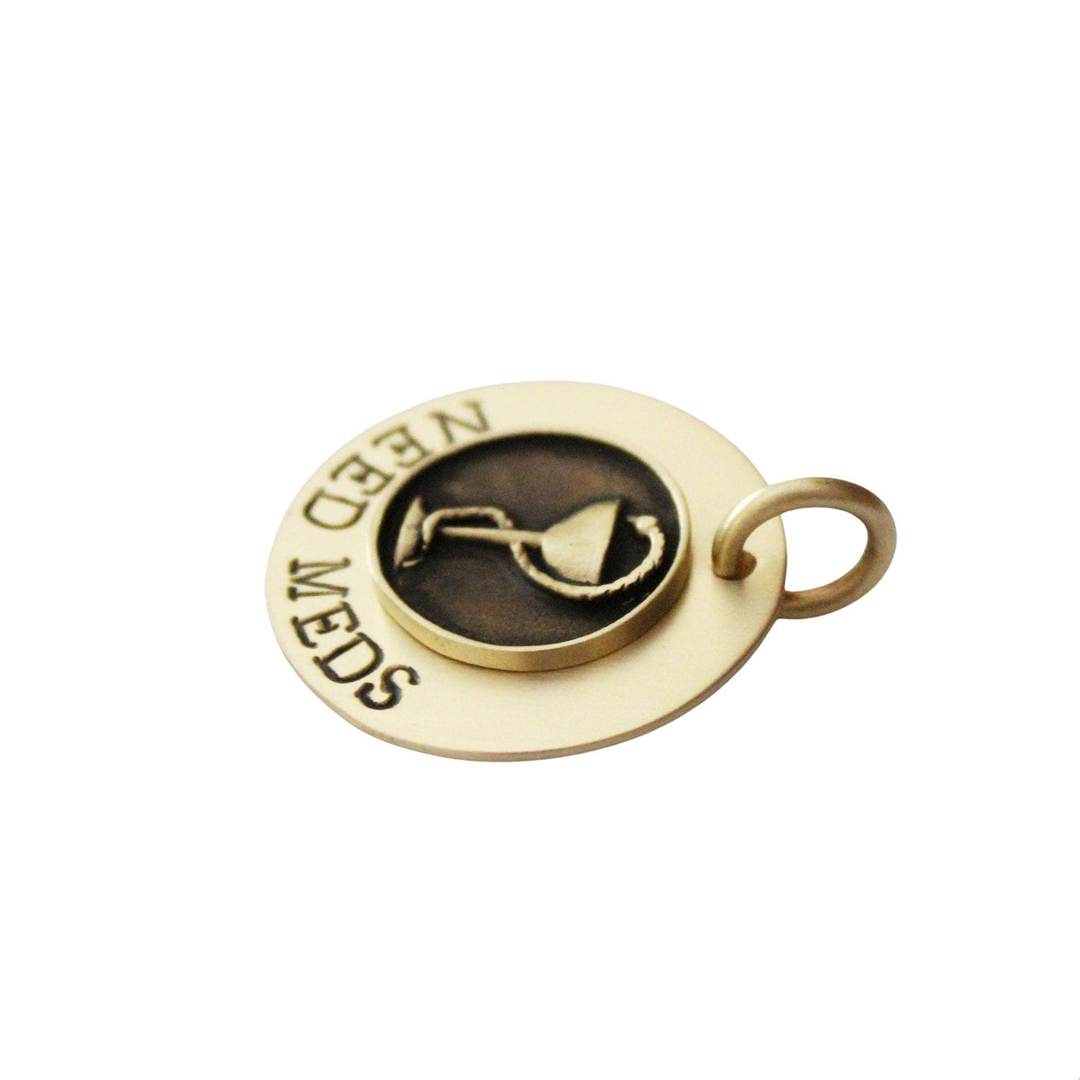 The Lifeline Sigil | Artisan Medical Alert Pet ID & Custom Engraved Dog Tag, front view