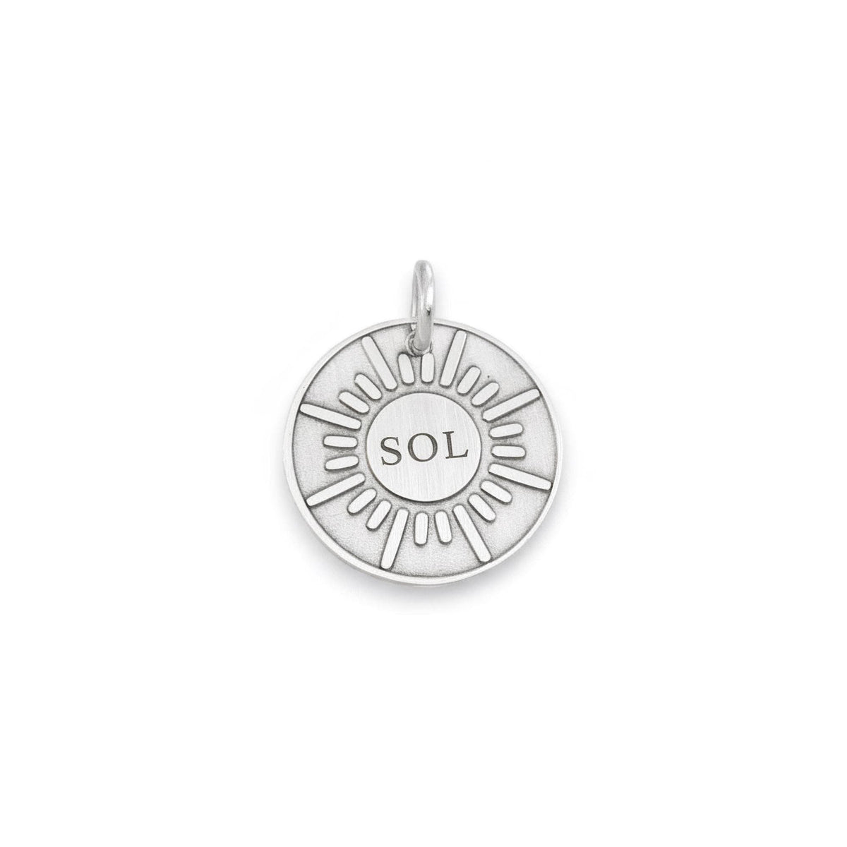Sunburst Dog Tag | Custom Engraved Pet ID Collar Charm, front view