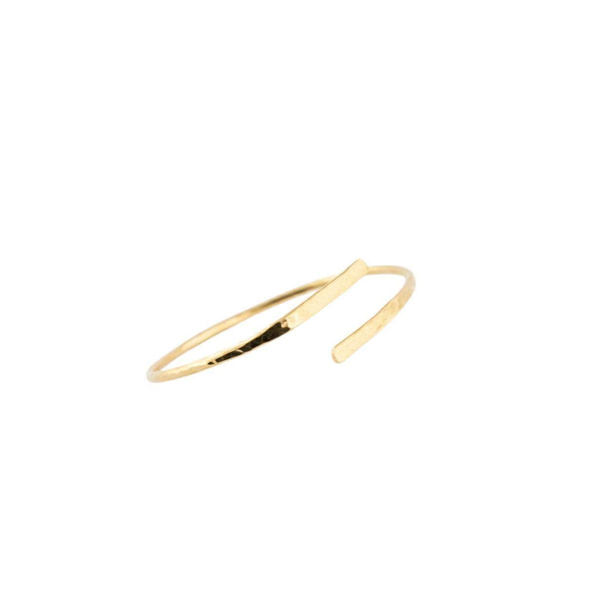 Bypass Bangle | Hammered Stacking Cuff, alternate angle