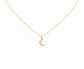 Crescent Moon Necklace | Celestial Talisman, in Yellow Gold Plated finish
