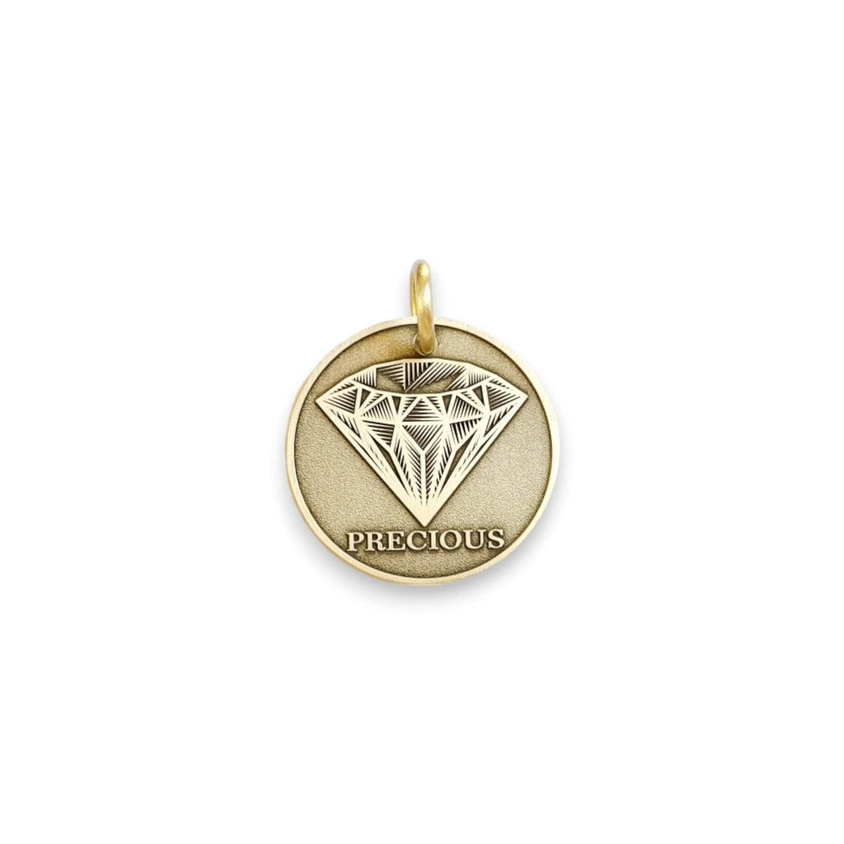 The Brilliance Token | Artisan Diamond Pet ID & Custom Engraved Dog Tag, front view