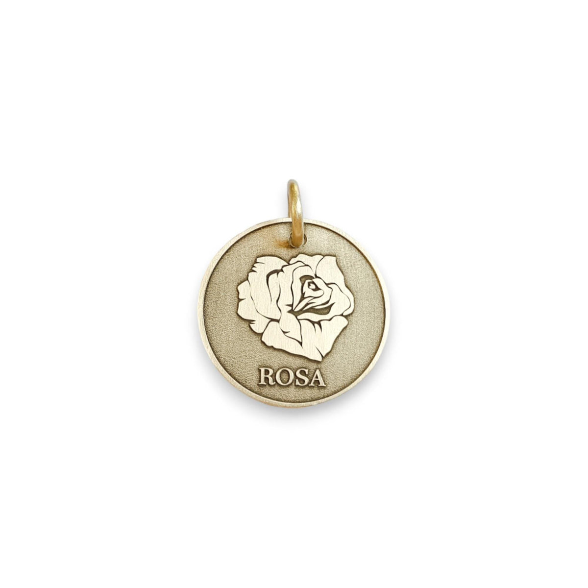 The Romantic Bloom Token | Artisan Rose Pet ID & Custom Engraved Dog Tag, styled view