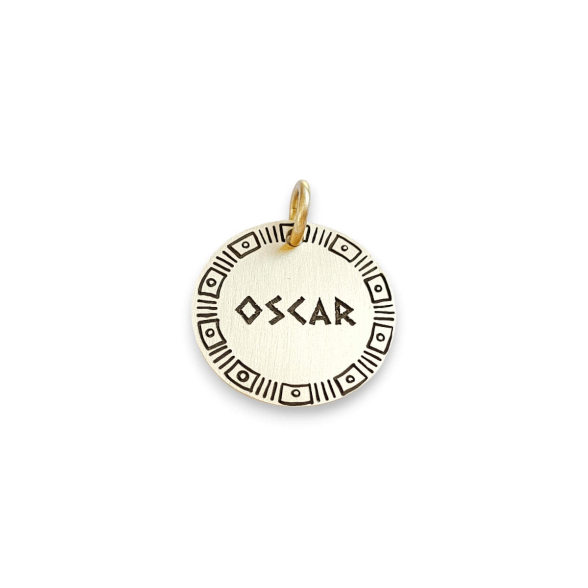 The Ancestral Token | Artisan Archaic Lines Pet ID & Custom Engraved Dog Tag, additional detail