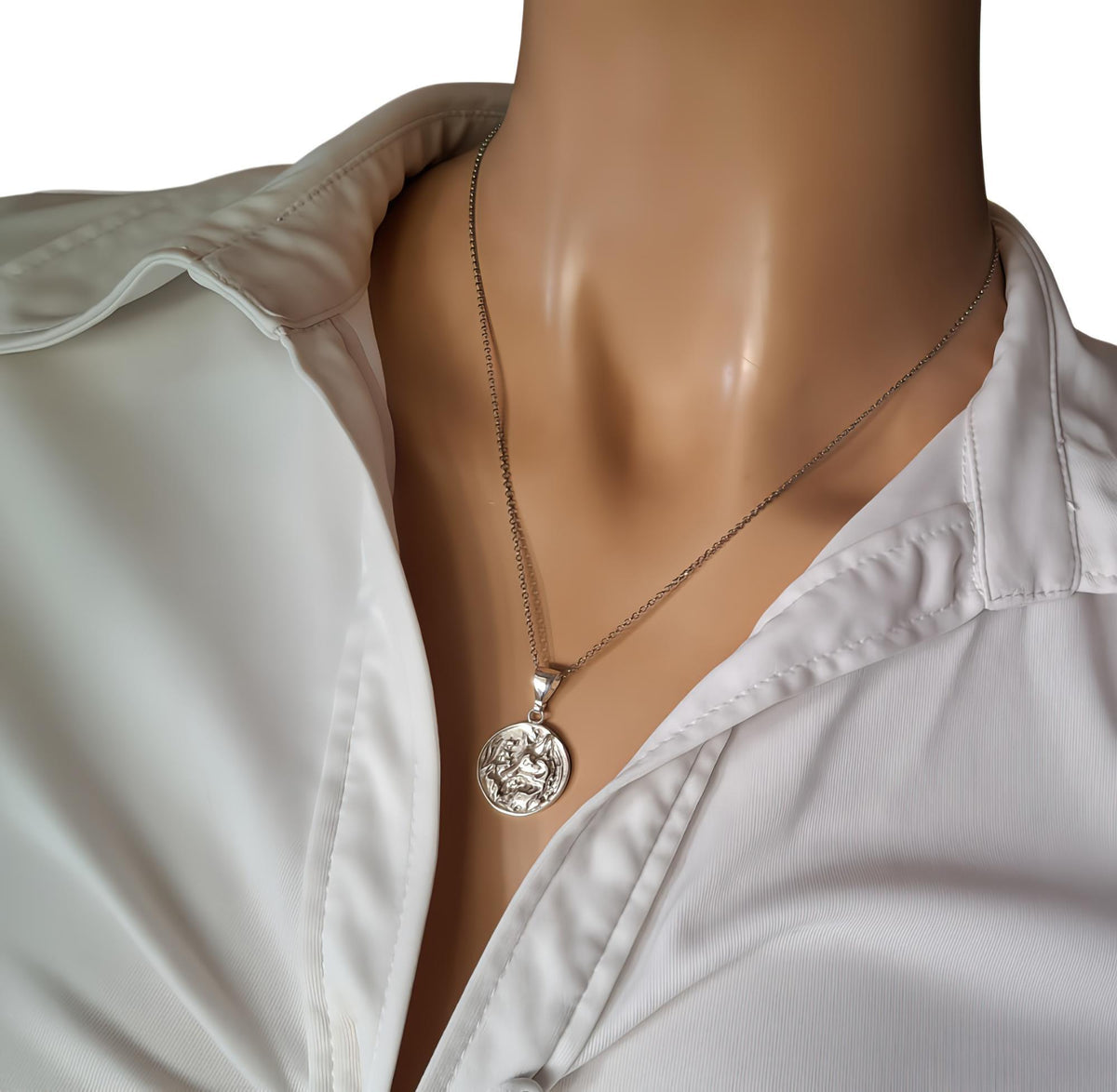 Fox Silhouette Medallion | Forest Intuition Talisman, styled view