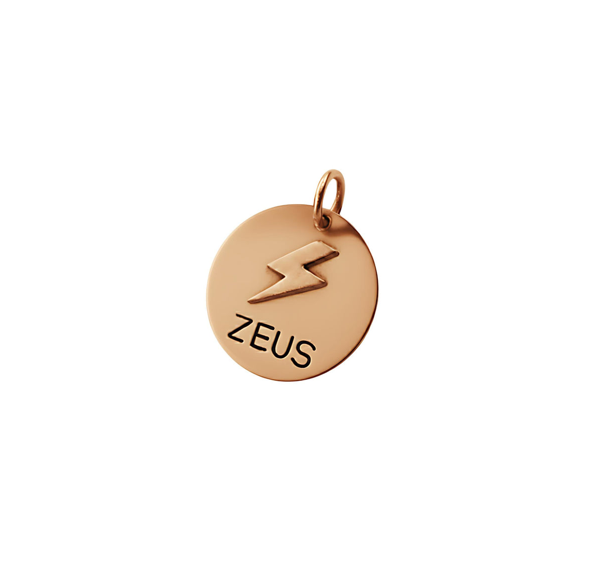 The Lightning Strike Token | Artisan Bolt Pet ID & Custom Dog Tag, in Copper with Copper Top finish
