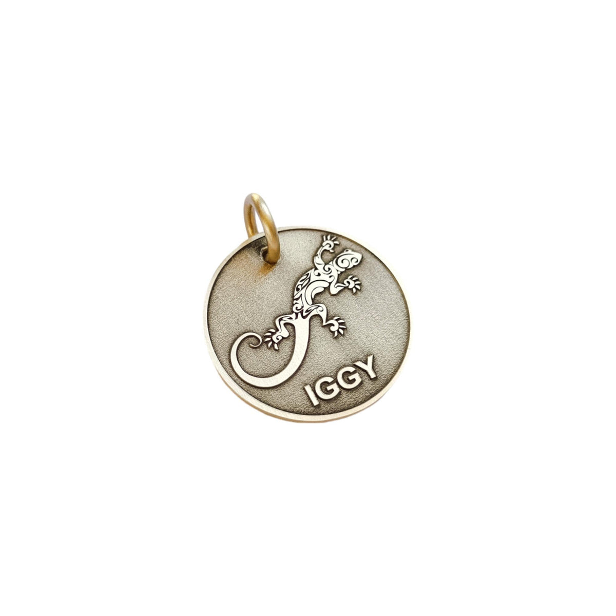 The Resilient Token | Artisan Gecko Pet ID & Custom Engraved Dog Tag, alternate angle