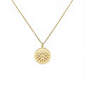 Vergina Sun Medallion | Ancient Greek Star Talisman, in Yellow Gold Plated finish