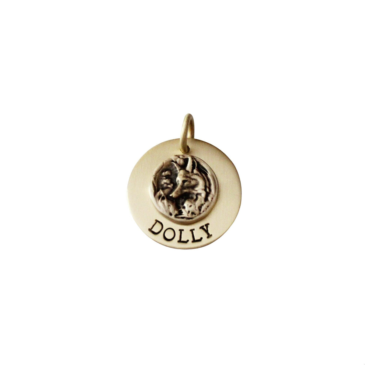 The Clever Fox Token | Artisan Woodland Pet ID & Custom Engraved Dog Tag, front view