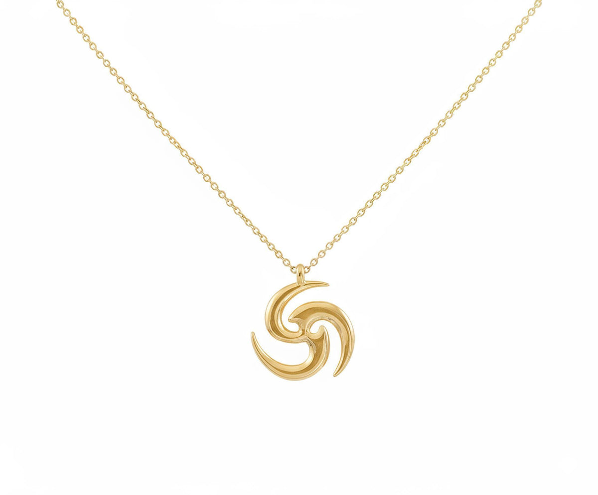 Tomoe Necklace | Cosmic Balance Talisman, in Yellow Gold Plated finish