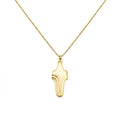 Abstract Cross Pendant in yellow gold plated finish, sculptural cross pendant