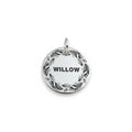 Boho Feather Dog Tag | Personalized Pet ID, front view