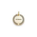 The Victor's Token | Artisan Laurel Wreath Pet ID & Custom Engraved Dog Tag, front view