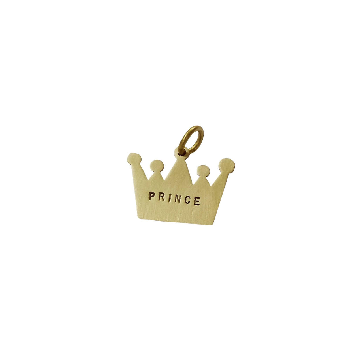 The Monarch Crown Token | Artisan Royal Pet ID & Custom Hand-Stamped Dog Tag, alternate angle