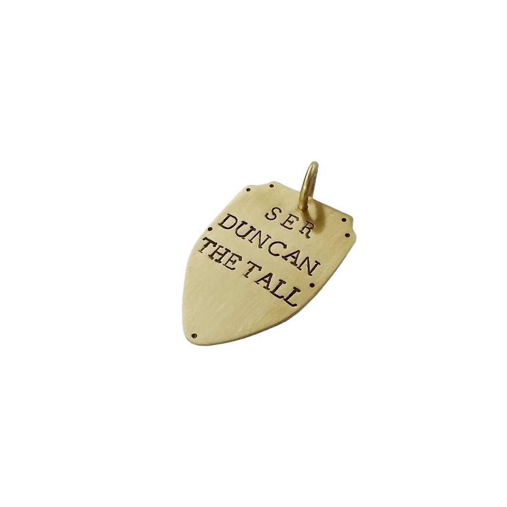 The Noble Guardian Token | Artisan Shield Pet ID & Custom Dog Tag, close-up detail
