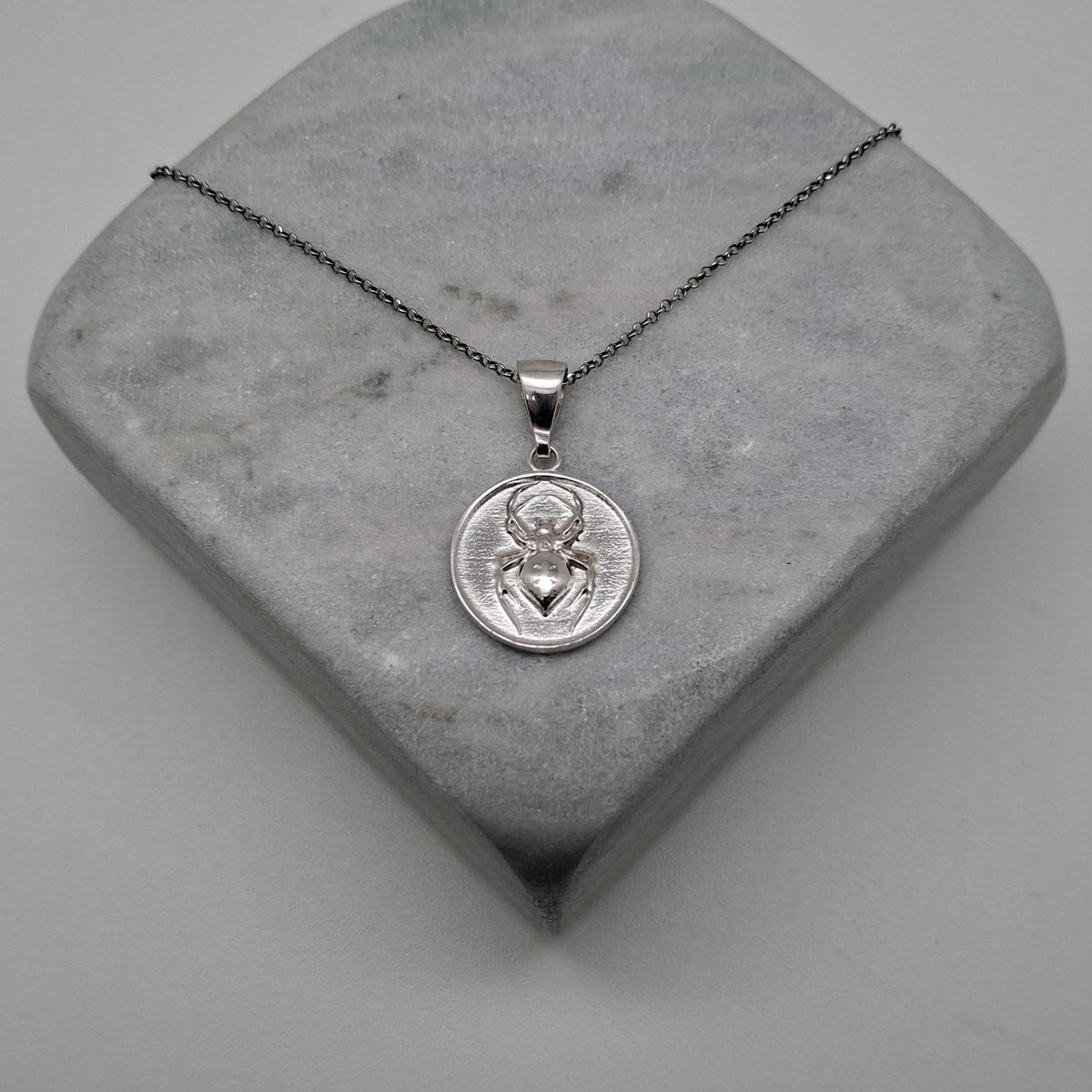 Spider Medallion Necklace | Weaver Spirit Talisman, front view