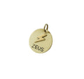 The Lightning Strike Token | Artisan Bolt Pet ID & Custom Dog Tag, in Brass with Brass Top finish