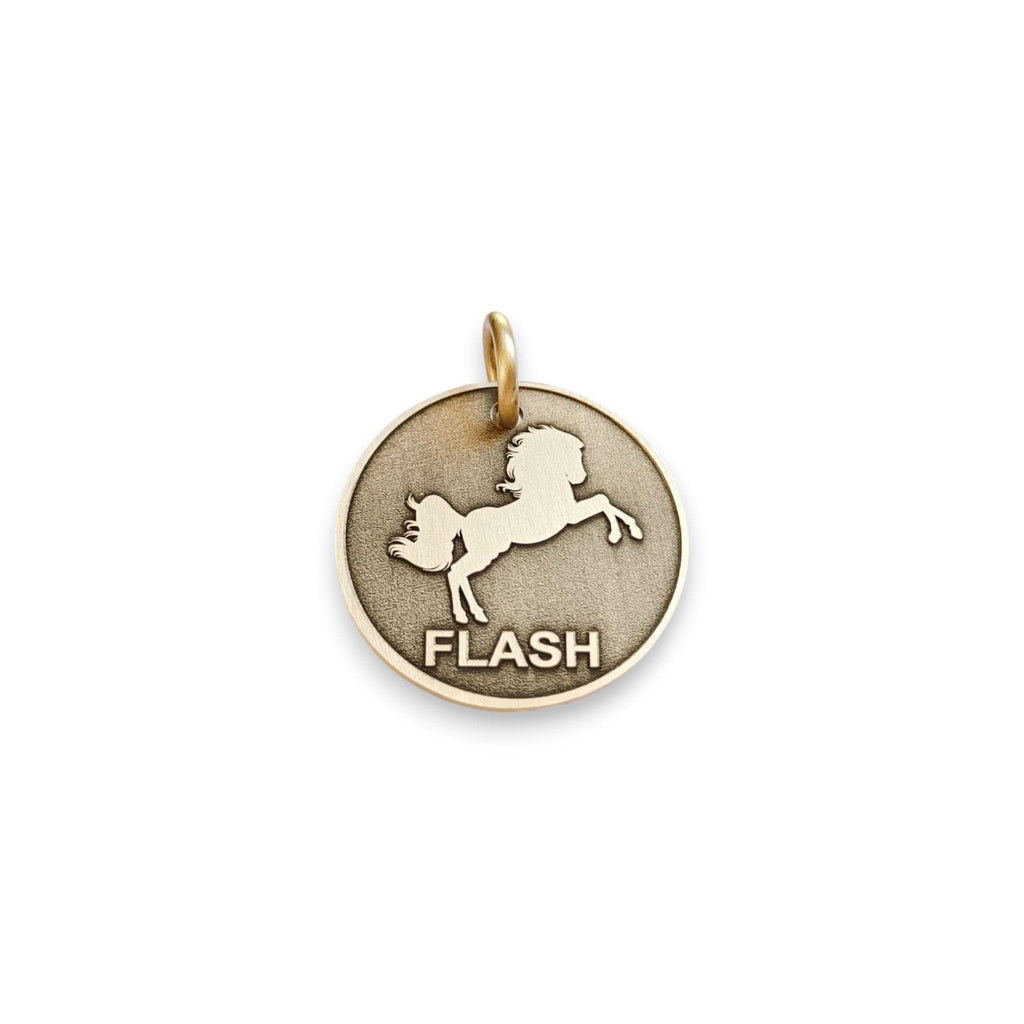 The Horse Token | Artisan Horse Pet ID & Custom Engraved Dog Tag, front view