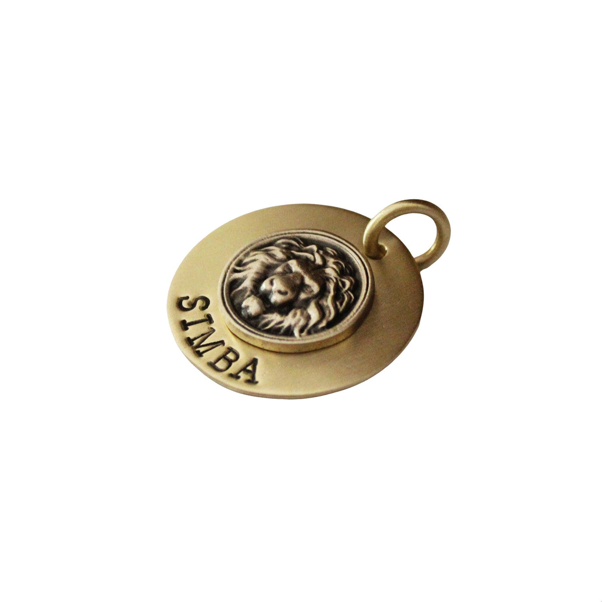 The Regal Sigil | Artisan Lion Pet ID & Custom Engraved Dog Tag, close-up detail