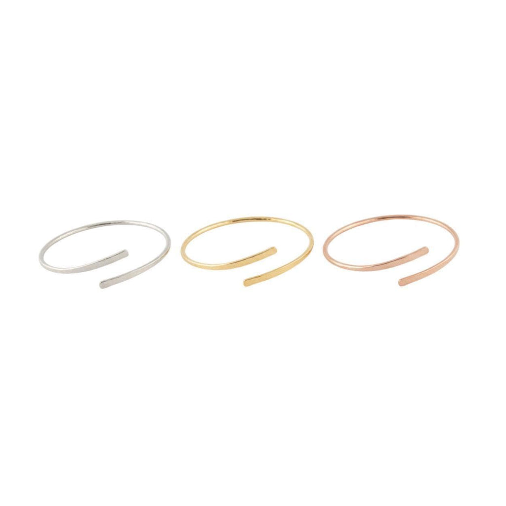 Bypass Bangle | Hammered Stacking Cuff, alternate angle