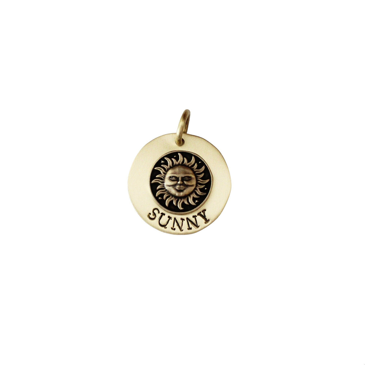 The Solis Sigil | Artisan Sun Pet ID & Custom Engraved Dog Tag, front view