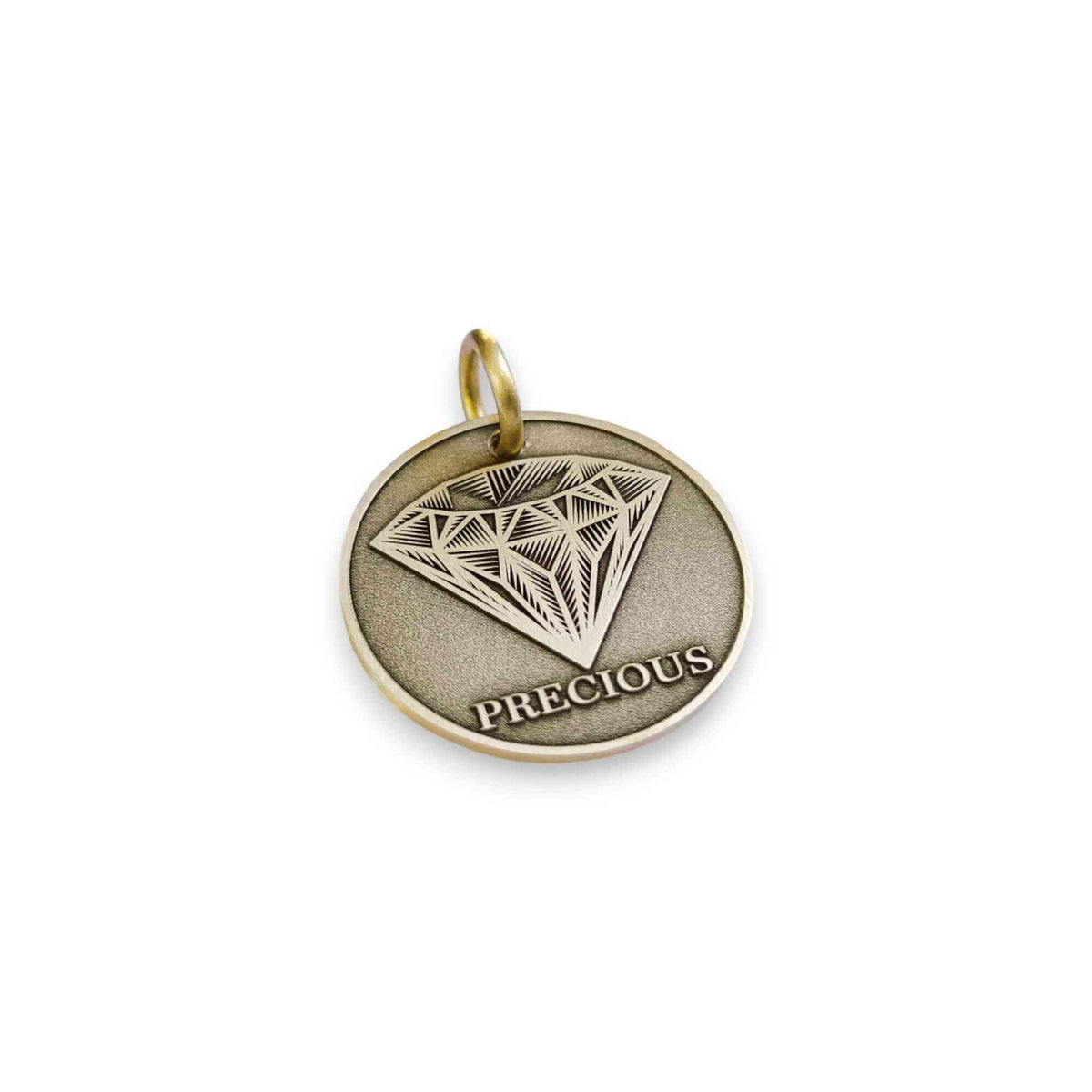 The Brilliance Token | Artisan Diamond Pet ID & Custom Engraved Dog Tag, alternate angle