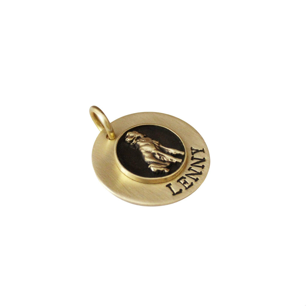The Labrador Sigil | Artisan Breed Pet ID & Custom Engraved Dog Tag, close-up detail