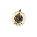 The Solstice Sigil | Artisan Tribal Sun Pet ID & Custom Engraved Dog Tag, front view