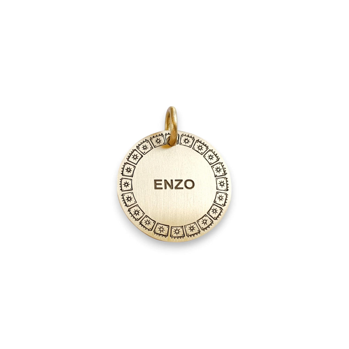 The Bohemian Starlight Token | Artisan Boho Pet ID & Custom Engraved Dog Tag, additional detail