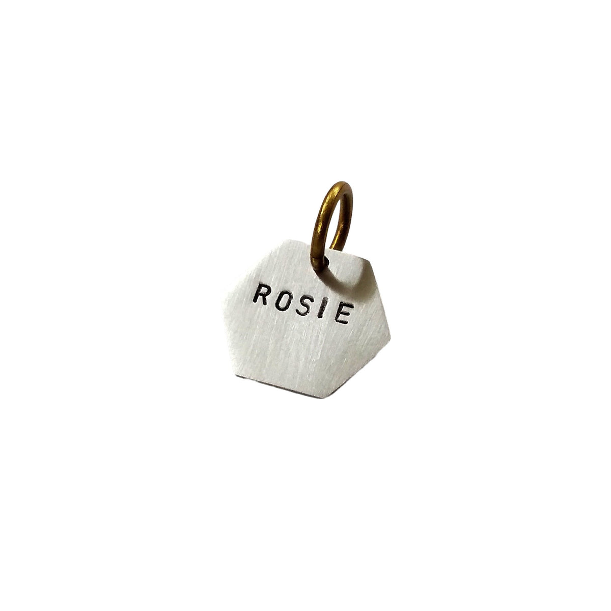 The Harmonious Hexagon Token | Artisan Minimalist Cat ID & Custom Geometric Tag, close-up detail