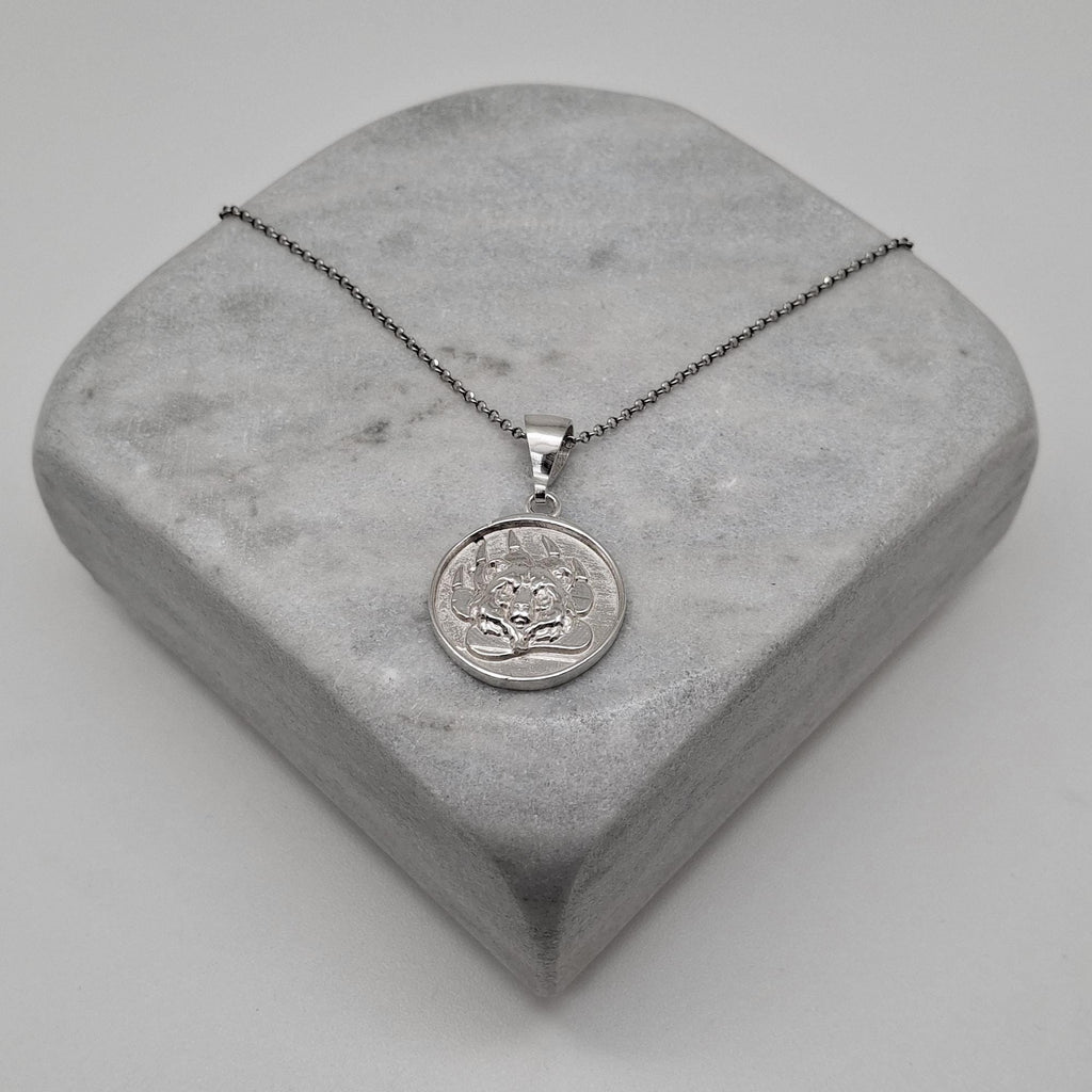 Bear Paw Medallion | Courage & Protection Talisman, additional detail