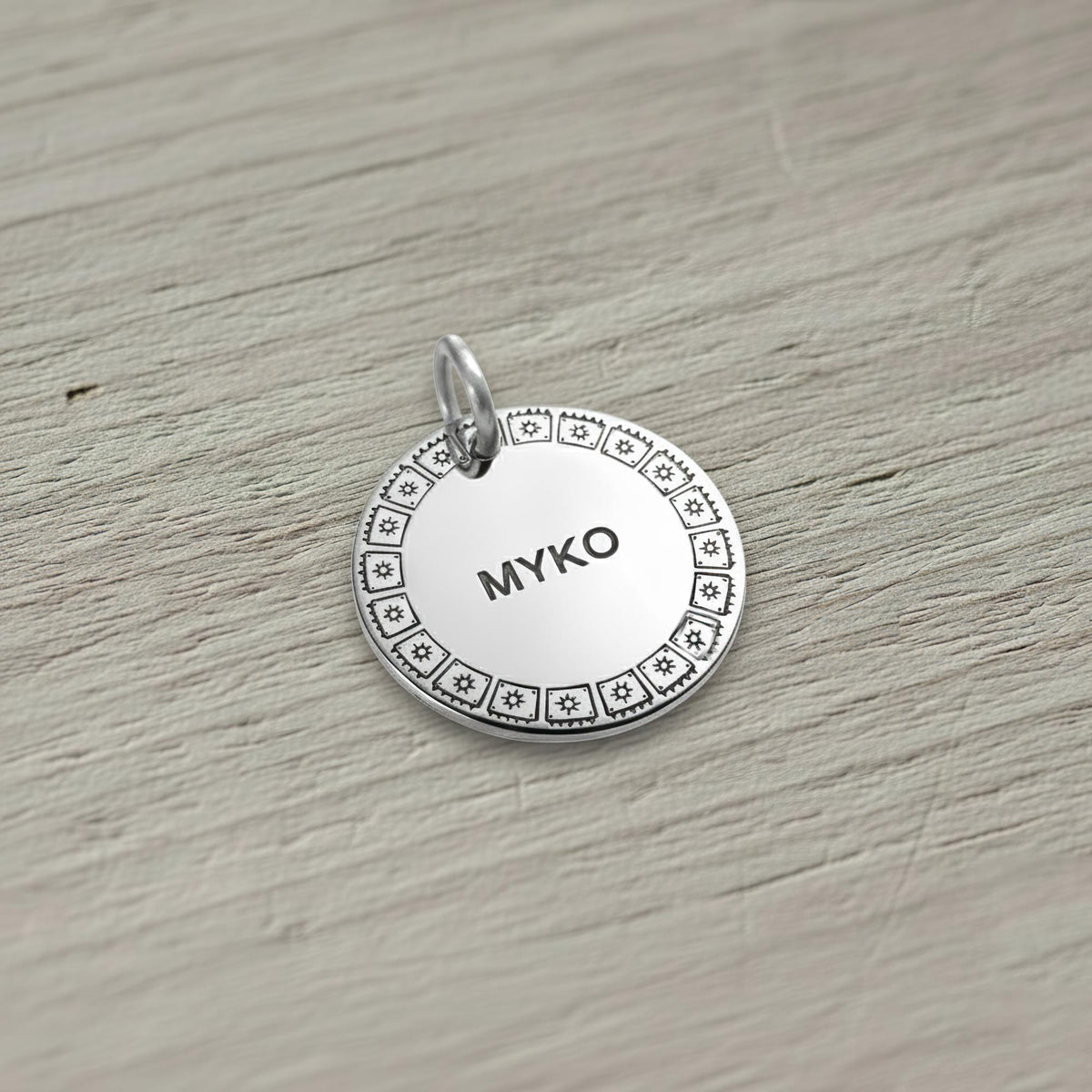 Boho Stars Dog Tag | Custom Engraved Pet ID Collar Charm, additional detail