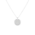 Circumpunct Necklace | Sterling Silver Sacred Geometry Pendant | Minimalist Monad Talisman, front view
