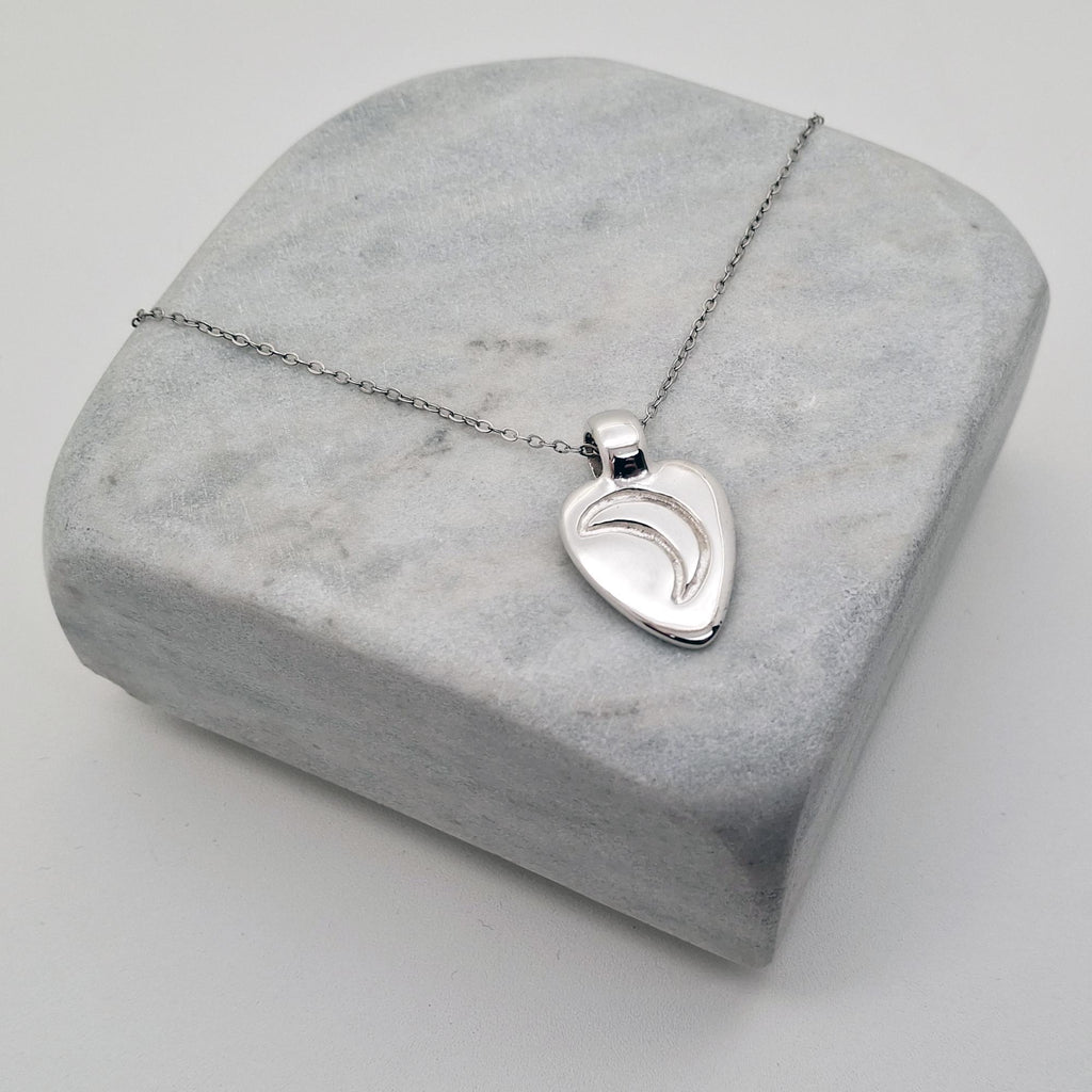 Taurus Moon Necklace | Double-Sided Zodiac Pendant, front view
