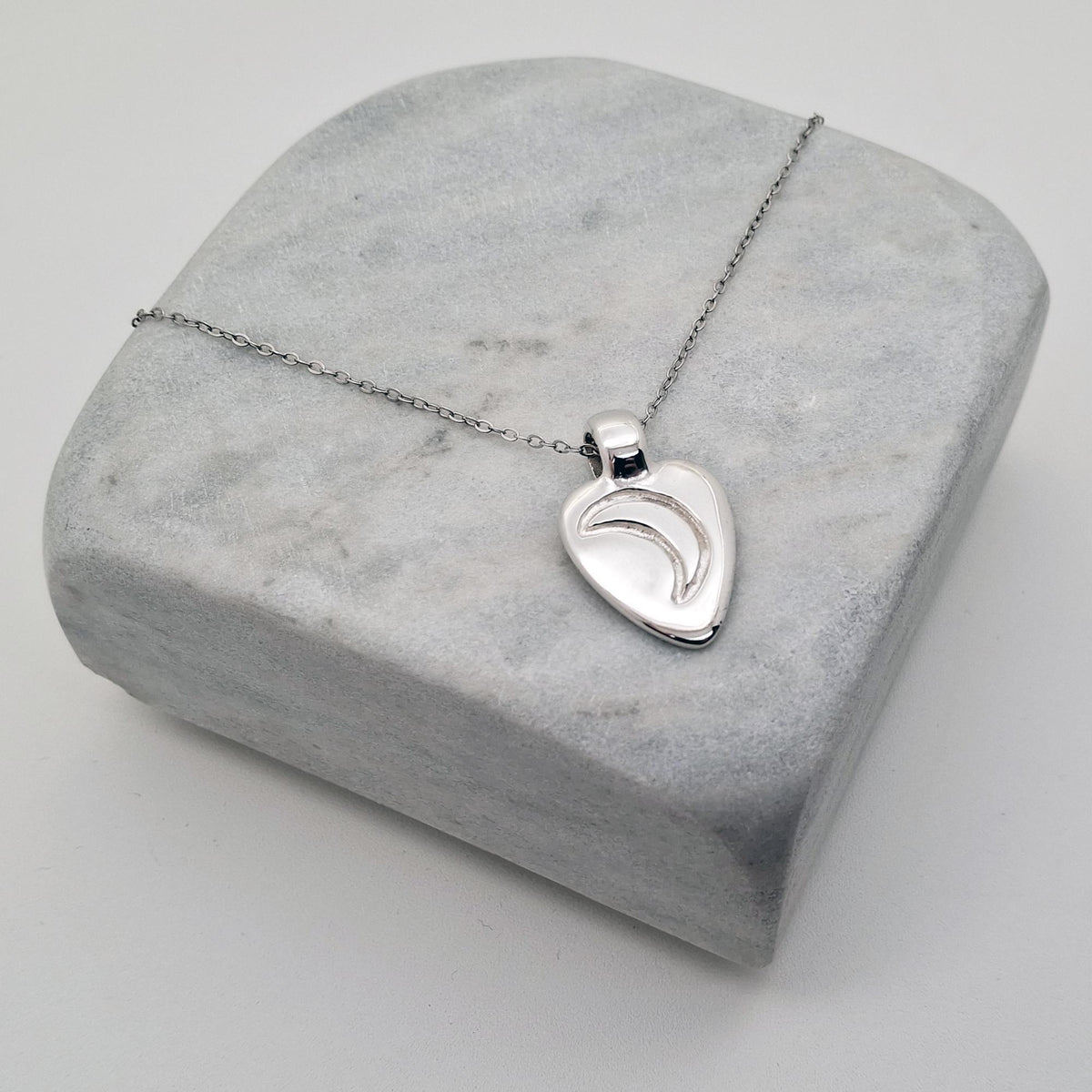 Taurus Moon Necklace | Double-Sided Zodiac Pendant, front view