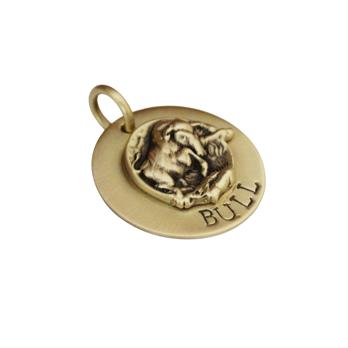 The Taurus Sigil | Artisan Bull Pet ID & Custom Engraved Dog Tag, alternate angle
