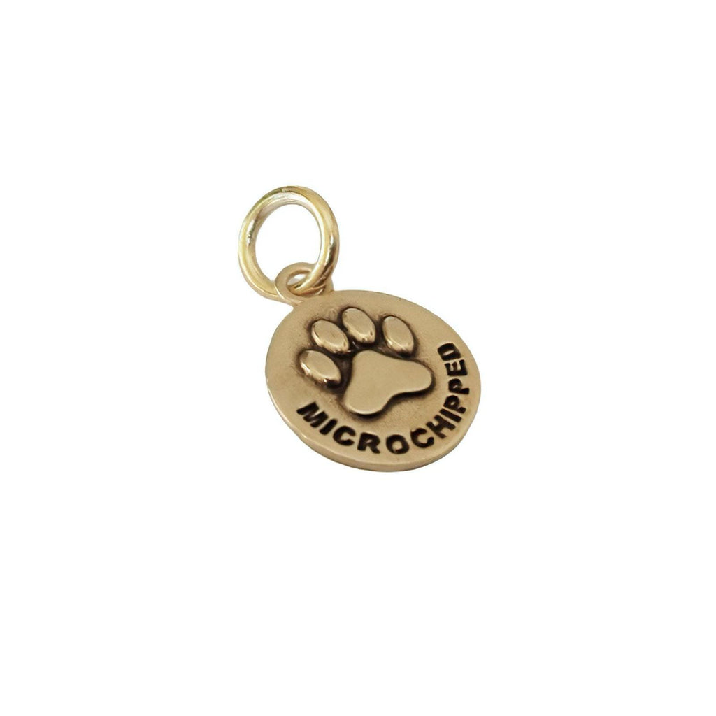 The Microchip Sentinel Token | Artisan Minimalist Safety Charm & Brass Pet Add-On, alternate angle