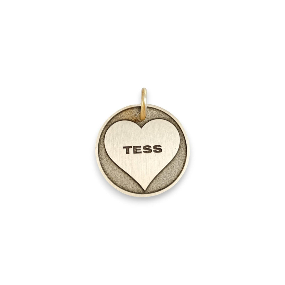 The Devotion Heart Token | Artisan Love Pet ID & Custom Engraved Dog Tag, styled view
