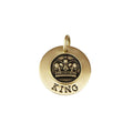 The Sovereign Crown Token | Artisan King Pet ID & Custom Hand-Stamped Dog Tag, front view