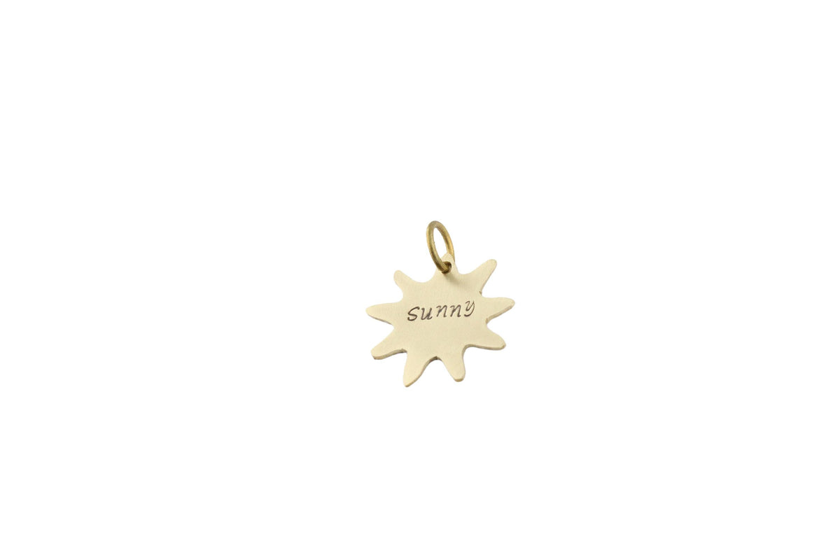 The Radiant Sun Token | Artisan Sun Pet ID & Custom Dog Tag, alternate angle