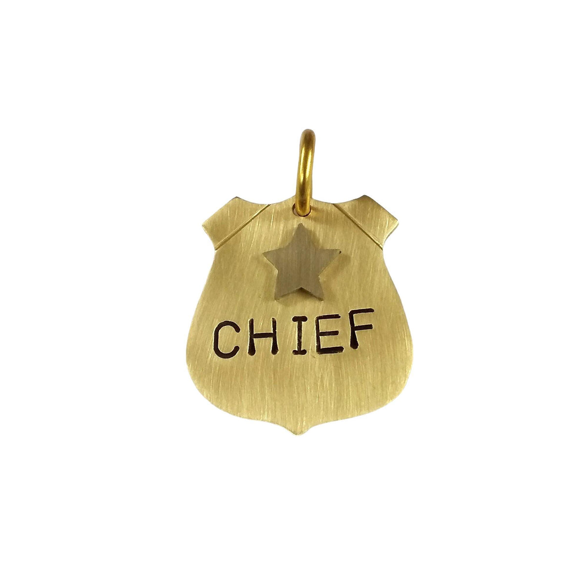 The Deputy's Crest Token | Artisan Police Badge Pet ID & Custom Dog Tag, styled view