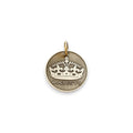 The Sovereign Crown Token | Artisan Queen Pet ID & Custom Engraved Dog Tag, front view