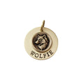 The Wilderness Sigil | Artisan Forest Wolf Pet ID & Custom Engraved Dog Tag, front view