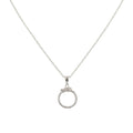 Ouroboros Dragon Necklace, Sterling Silver (Eternity Symbol Pendant), front view