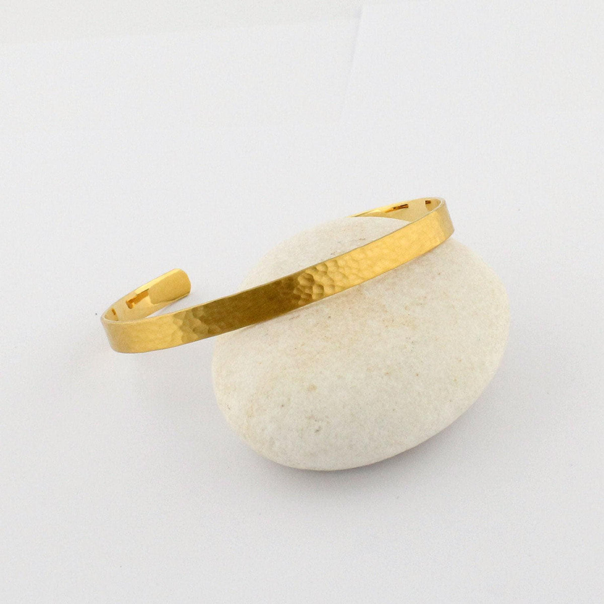 Hand-Hammered Silver Cuff Bracelet | Custom Engraved Hidden Message Band, front view