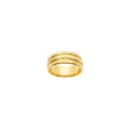 Hammered Unity Ring | Three Band Intertwined Sterling Silver Ring | Resilience & Harmony Talisman, in Yellow Gold Plated finish