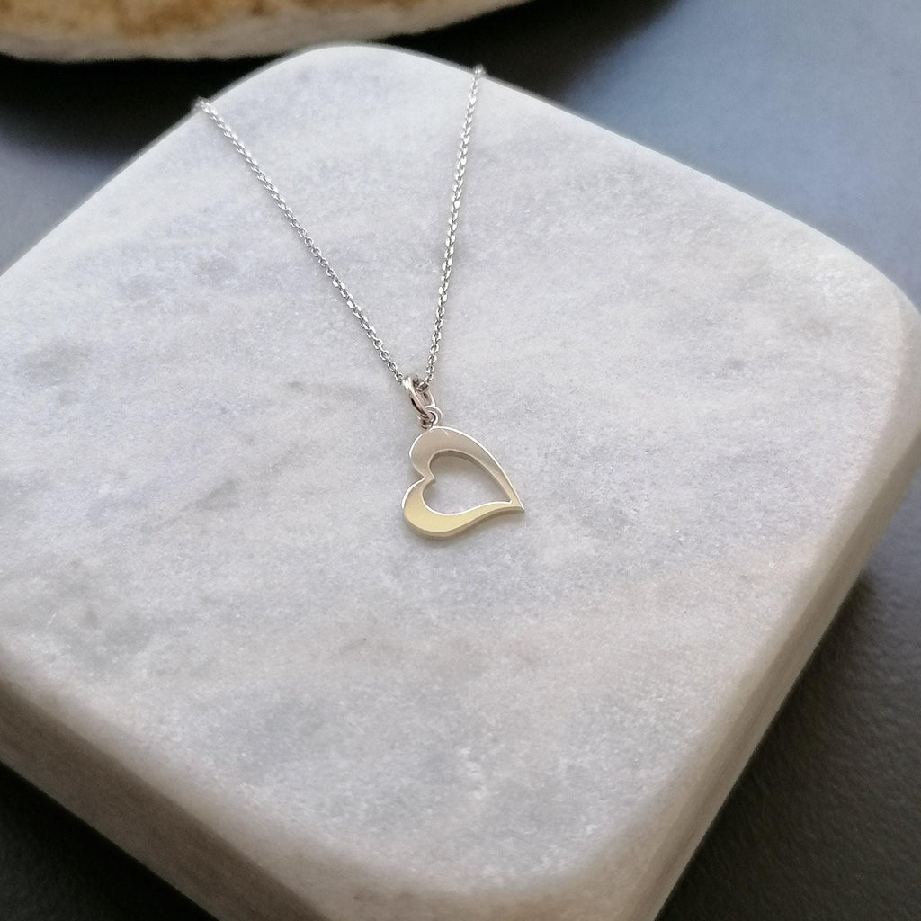 Heart Necklace | Romantic Love Charm, styled view